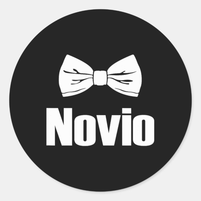 Novio  wedding day classic round sticker (Front)