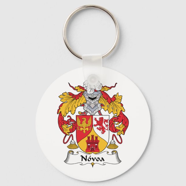 Novoa Family Crest Key Ring (Front)