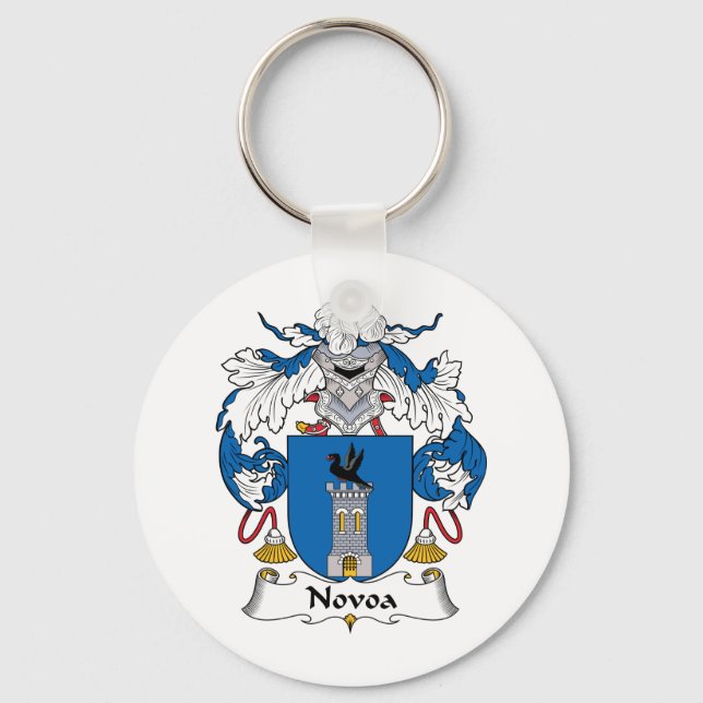 Novoa Family Crest Key Ring (Front)
