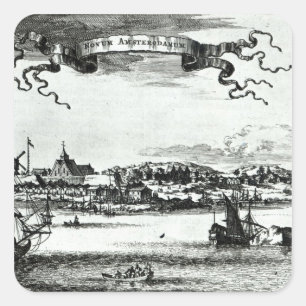 Novum Amsterodamum, c.1667 Square Sticker