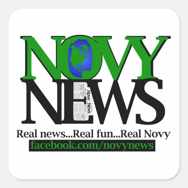 Novy News Square Sticker (Front)