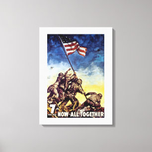Now All Together ~ Iwo Jima Canvas Print