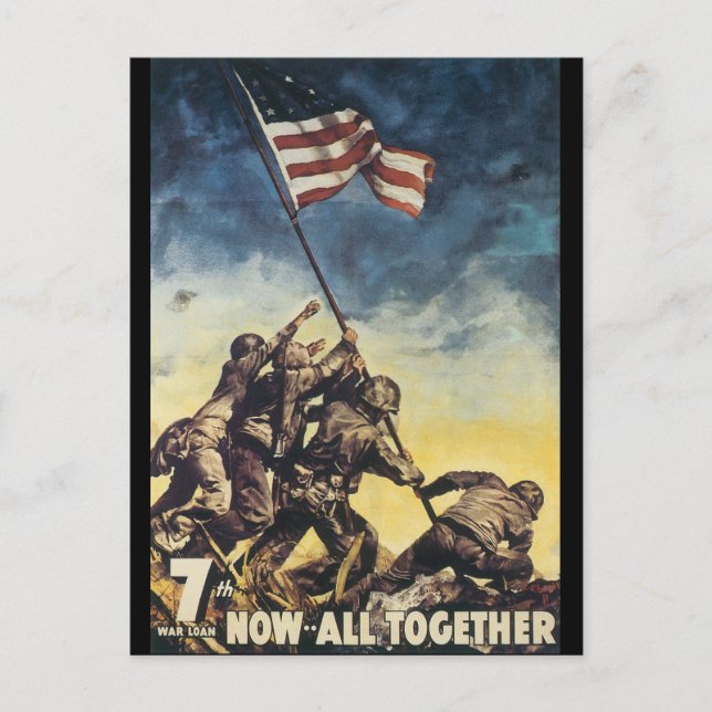 Now All Together World War 2 Postcard (Front)