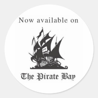 Now available on The Pirate Bay Classic Round Sticker