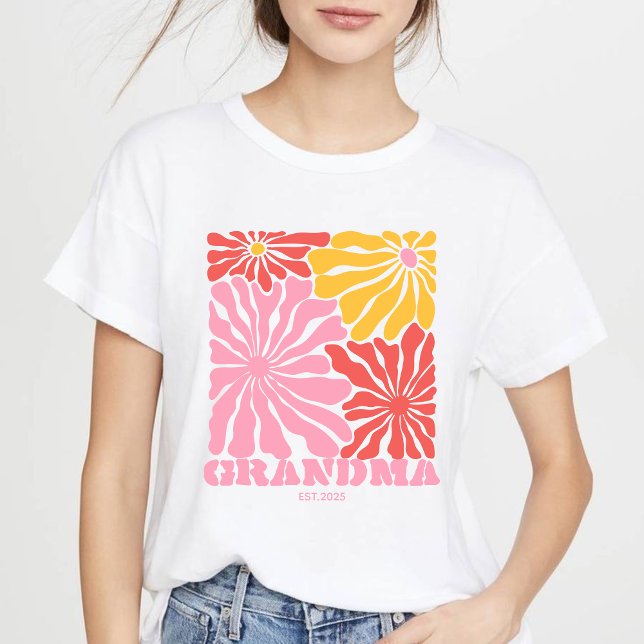 now grandma nana nanny mimi gigi floral T-Shirt (Creator Uploaded)