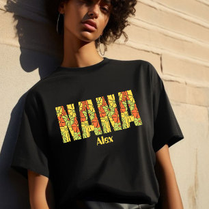 now grandma nana nanny mimi gigi floral Tri-Blend shirt