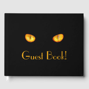 Now He Sees you Black Cat Guest Book