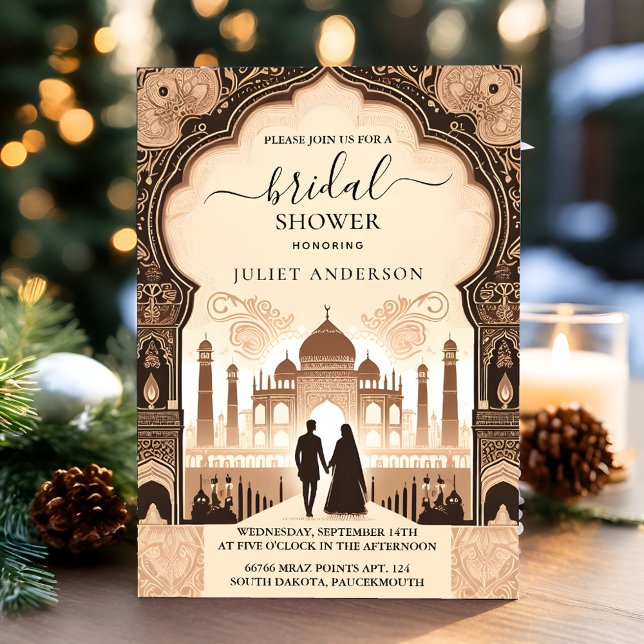 Now Hindi Henna Mehndi Indian Style Bridal Shower Invitation (Creator Uploaded)