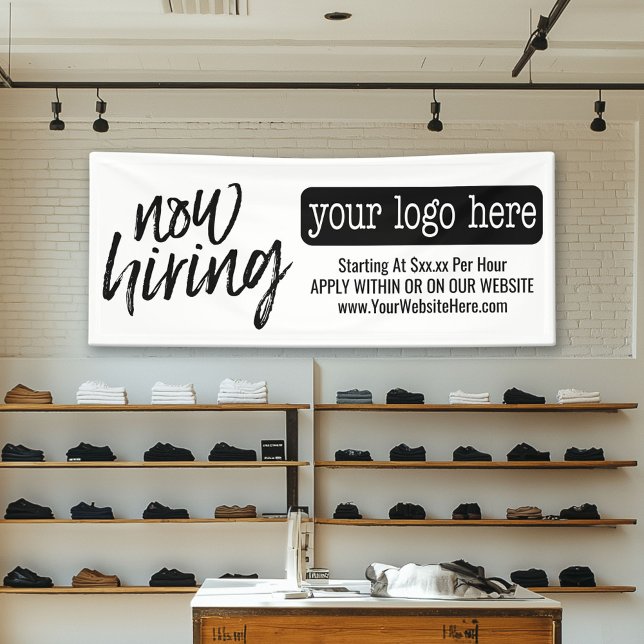 Now Hiring Advertisement - Add Logo and Details Banner (Now Hiring Banner)