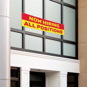 Now Hiring All Positions Help Wanted Business Banner