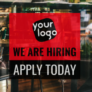 Now Hiring Apply Today Business Brand Custom Logo