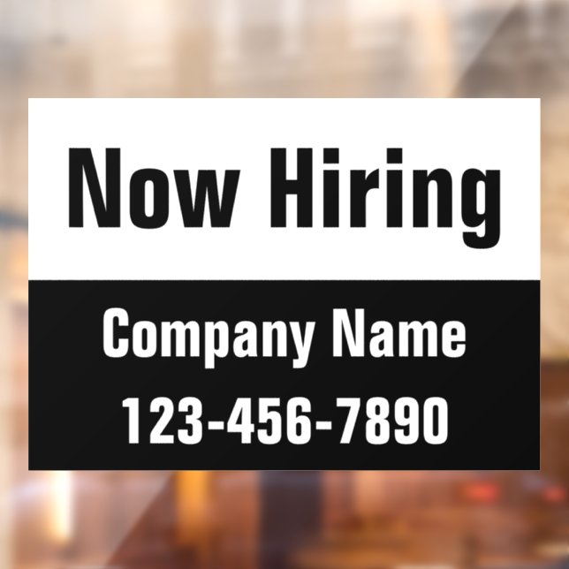 Now Hiring Black White Company Name Phone Number (Sheet 2)