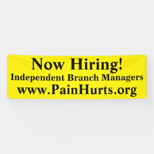 Now Hiring Bright Yellow Business Banner