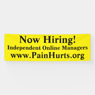 Now Hiring Bright Yellow Business Banner