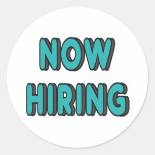 Now Hiring Classic Round Sticker