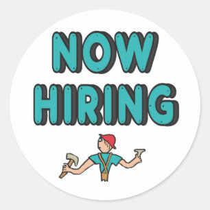 Now Hiring Classic Round Sticker