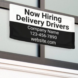 Now Hiring Delivery Drivers Business Name Website Banner