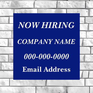 Now Hiring Help Wanted Poster