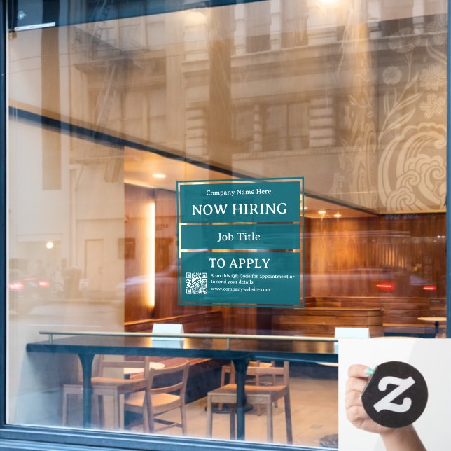 Now Hiring Job Opening Store Business Vacancy (Cafe Window)