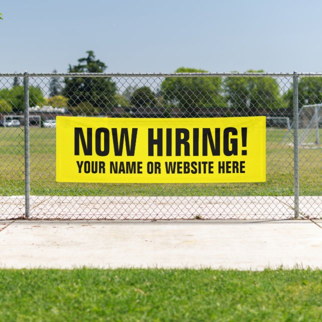 Now Hiring large outdoor banner for employment (Insitu)