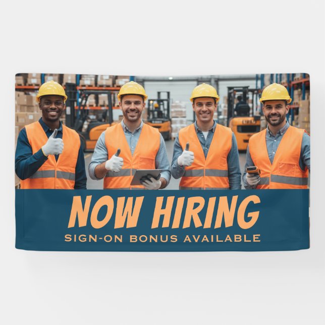 NOW HIRING Sign-On Bonus Available Banner – Custom (Horizontal)