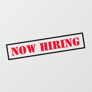 Now Hiring Simple Slanted Professional Business