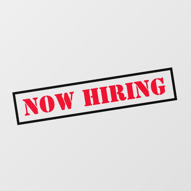 Now Hiring Simple Slanted Professional Business (Sheet)