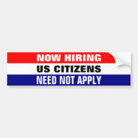 NOW HIRING, US CITIZENS NEED NOT APPLY