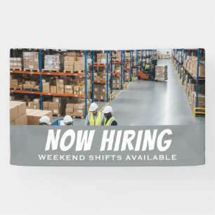 NOW HIRING Weekend Shifts Available Banner Custom