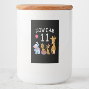 Now I am 11 years old 11th Birthday at the Zoo Food Label