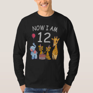 Now I am 12 years old 12th Birthday at the Zoo T-Shirt