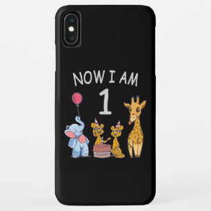Now I am 1 year old 1st Birthday at the Zoo Case-Mate iPhone Case