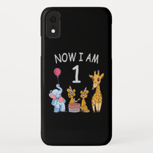 Now I am 1 year old 1st Birthday at the Zoo Case-Mate iPhone Case