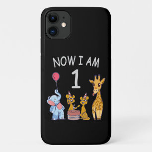 Now I am 1 year old 1st Birthday at the Zoo Case-Mate iPhone Case