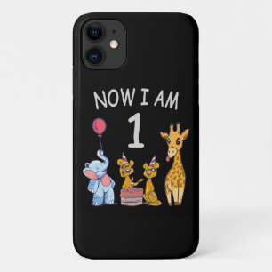 Now I am 1 year old 1st Birthday at the Zoo Case-Mate iPhone Case