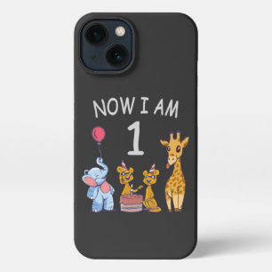 Now I am 1 year old 1st Birthday at the Zoo iPhone 13 Case