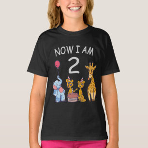 Now I am 2 year old 2nd Birthday at the Zoo T-Shirt