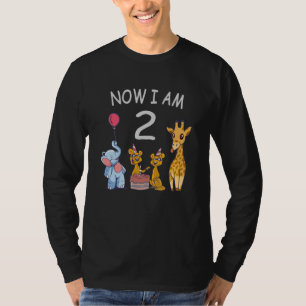 Now I am 2 years old 2nd Birthday at the Zoo T-Shi T-Shirt