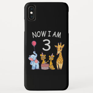 Now I am 3 year old 3rd Birthday at the Zoo Case-Mate iPhone Case