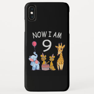 Now I am 9 years old 9th Birthday at the Zoo Case-Mate iPhone Case