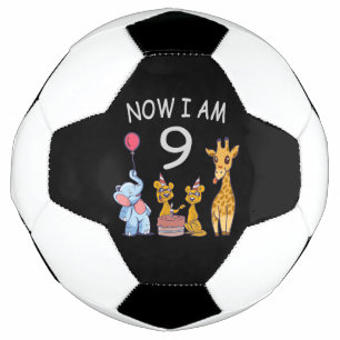 Now I am 9 years old 9th Birthday at the Zoo Soccer Ball
