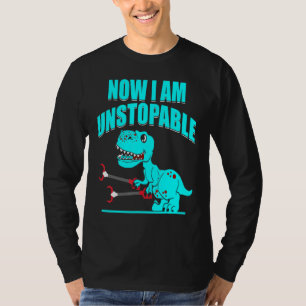 Now I Am Unstoppable T Rex Little Dinosaur T-Shirt