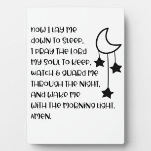 Now I Lay Me Down To Sleep Plaque