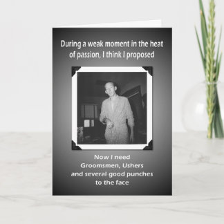 Now I Need Groomsmen and Ushers Invitation