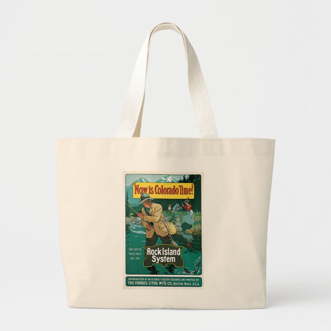 Now is Colorado Time Large Tote Bag (Front)