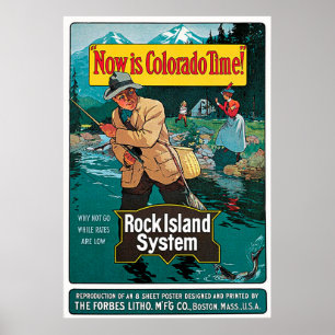 Now Is Colorado Time Rock Island System Railroad Poster