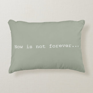 Now is not forever+never is a load of crap pillow