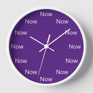 Now is Zen™ Change Background Colour Round Clock