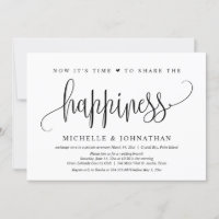 Now it's time to share the happiness, Elopement