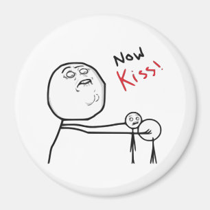 Now Kiss Rage Face Comic Meme Magnet